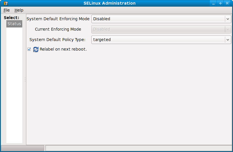 Fedora selinux disable